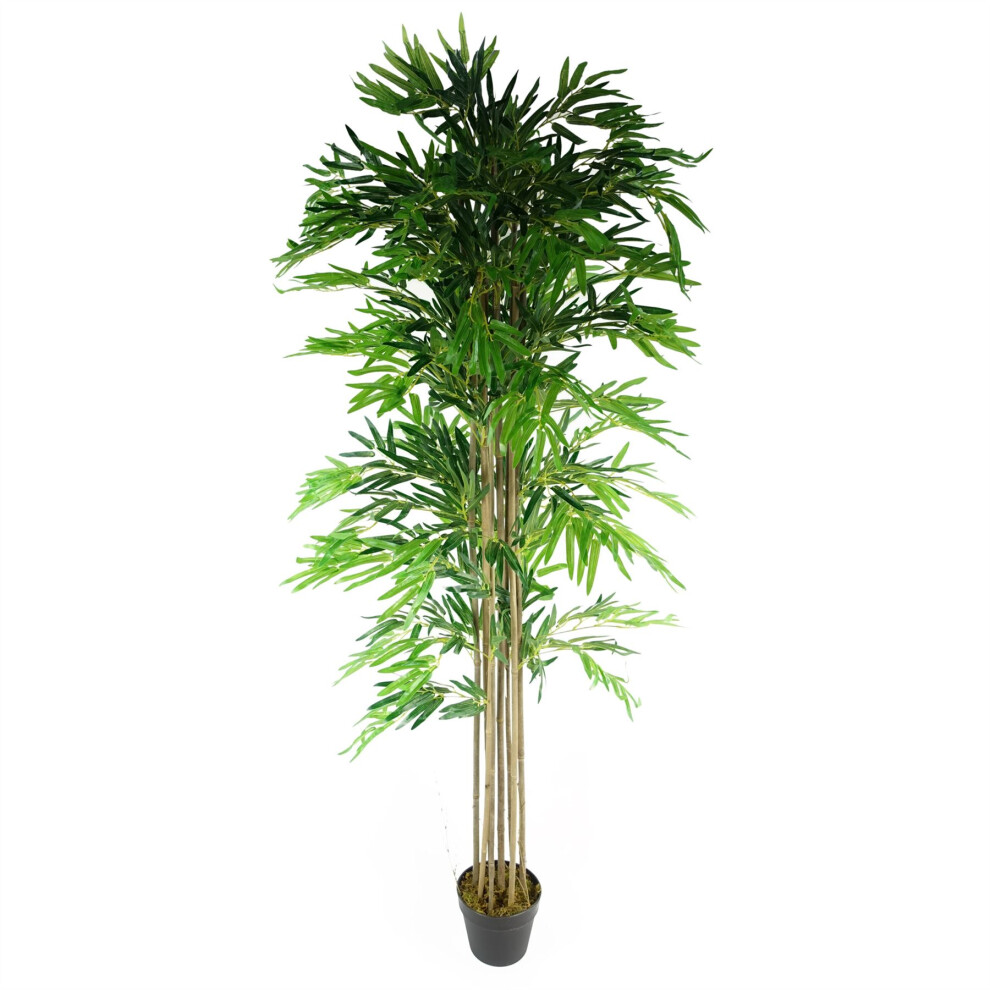 Leaf Unisex Green Artificial 180Cm Bamboo Plants Trees Natural Extra Large - Image 5