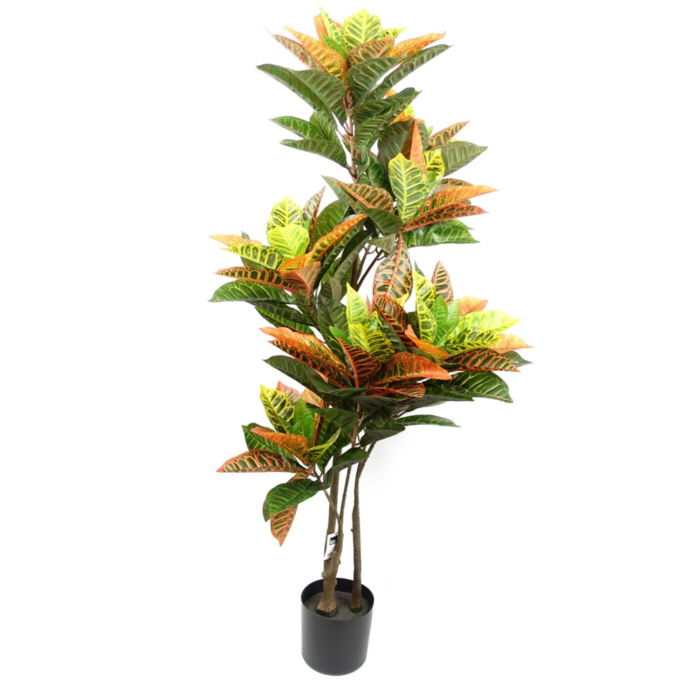 140Cm Artificial Codiaeum Tree With 179 Leaves 140Cm