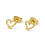 Small Gold Heart Stud Earrings 1