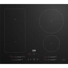 Beko HIIP64530UFT 60cm Induction Hob with Booster and Residual Heat Indicator - Black Glass