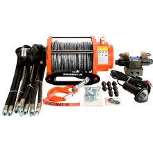WINCHMAX 10,000lb (4,536kg) Original Orange Hydraulic Winch. 25m x 10mm of Dyneema Rope. Competition  Hook. 12v Control System