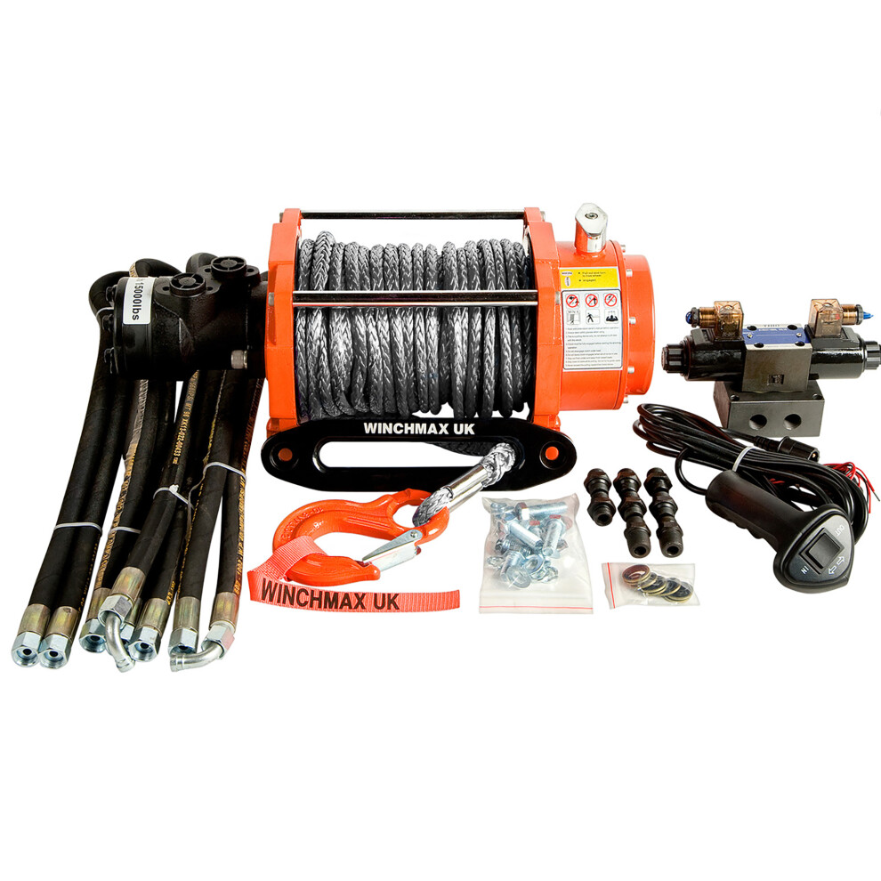 B&Q - 10,000Lb Hydraulic Winch. 25M Dyneema Rope. 24V Control System. - Image 2