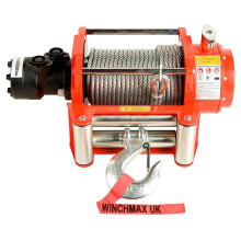 10,000lb Hydraulic Winch. 25m x 9.1mm Steel Rope.