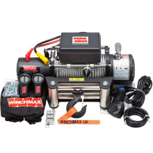 WINCHMAX 13,500lb (6,123kg) Military Grade 12V Winch, 26m x 10mm Steel Rope. 3/8 inch Hook.