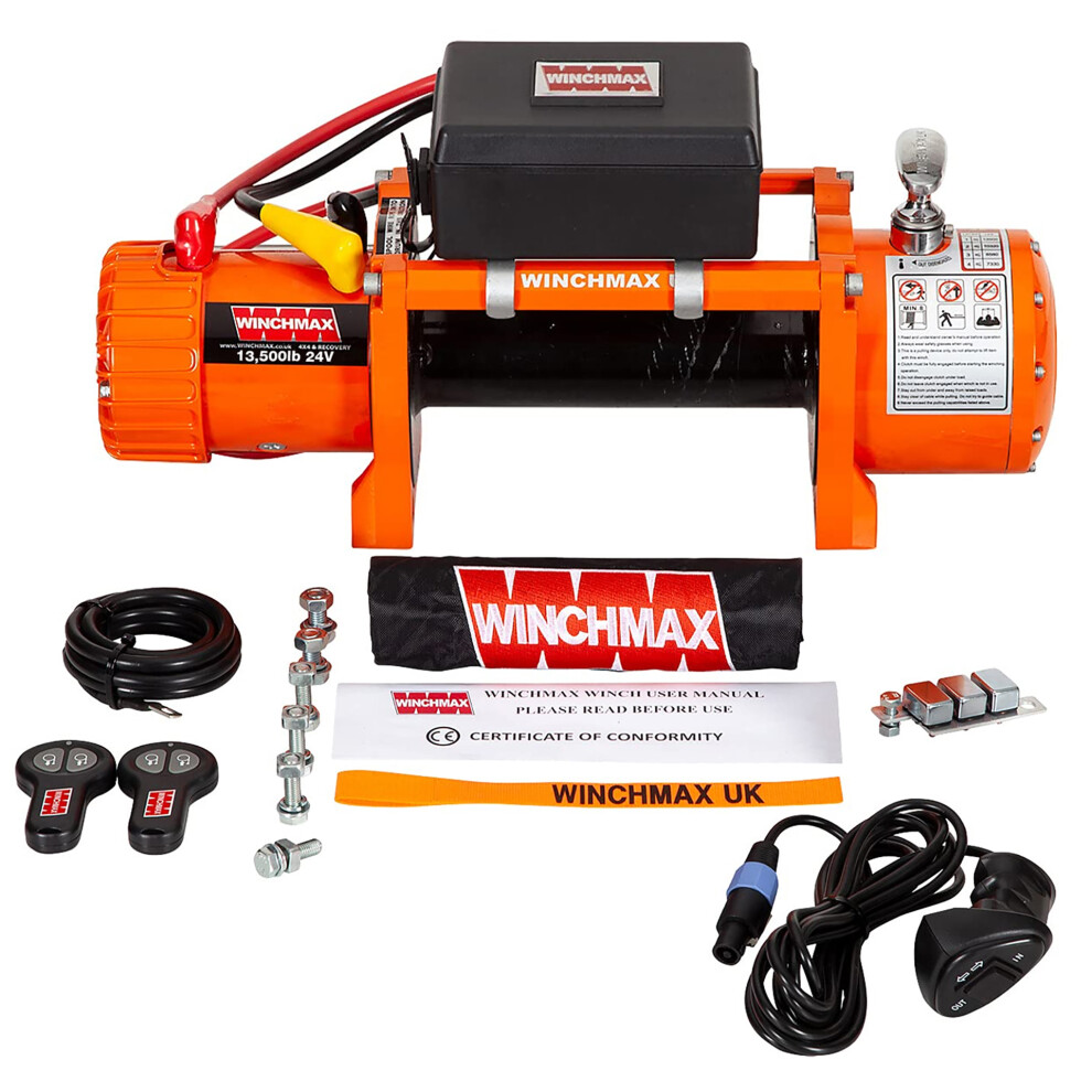 Winchmax 13,500Lb 24V Electric Winch. No Rope, No Fairlead.