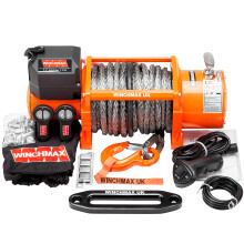WINCHMAX 17,000lb (7,711kg) Original Orange 24v Winch. 25m x 13mm Dyneema Rope. Competition Hook.