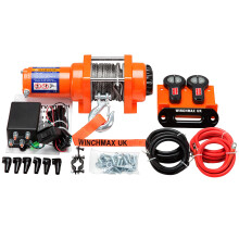 WINCHMAX 3,000lb (1,361kg) Original Orange 12v Winch. 15.5m x 5mm Dyneema Rope. 1/4 inch Hook.