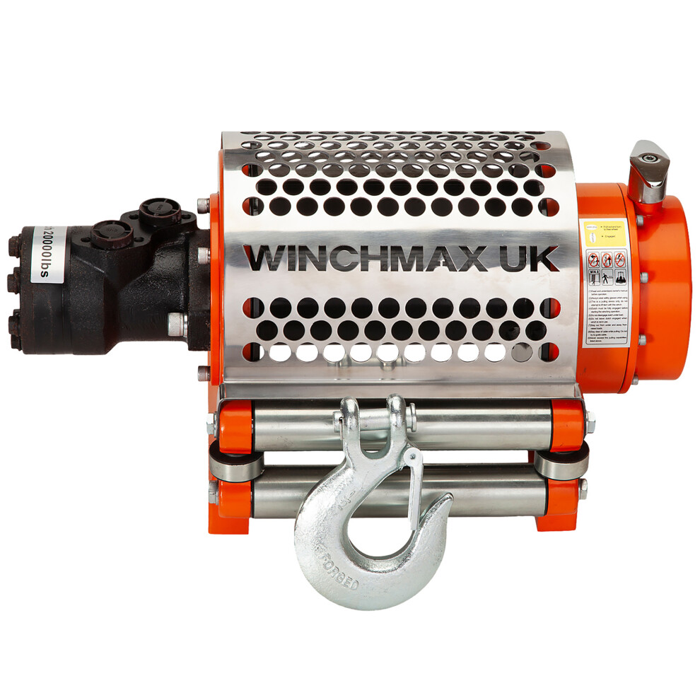 Winchmax 20,000Lb Hydraulic Z Winch. 25M X 14Mm Steel Rope.