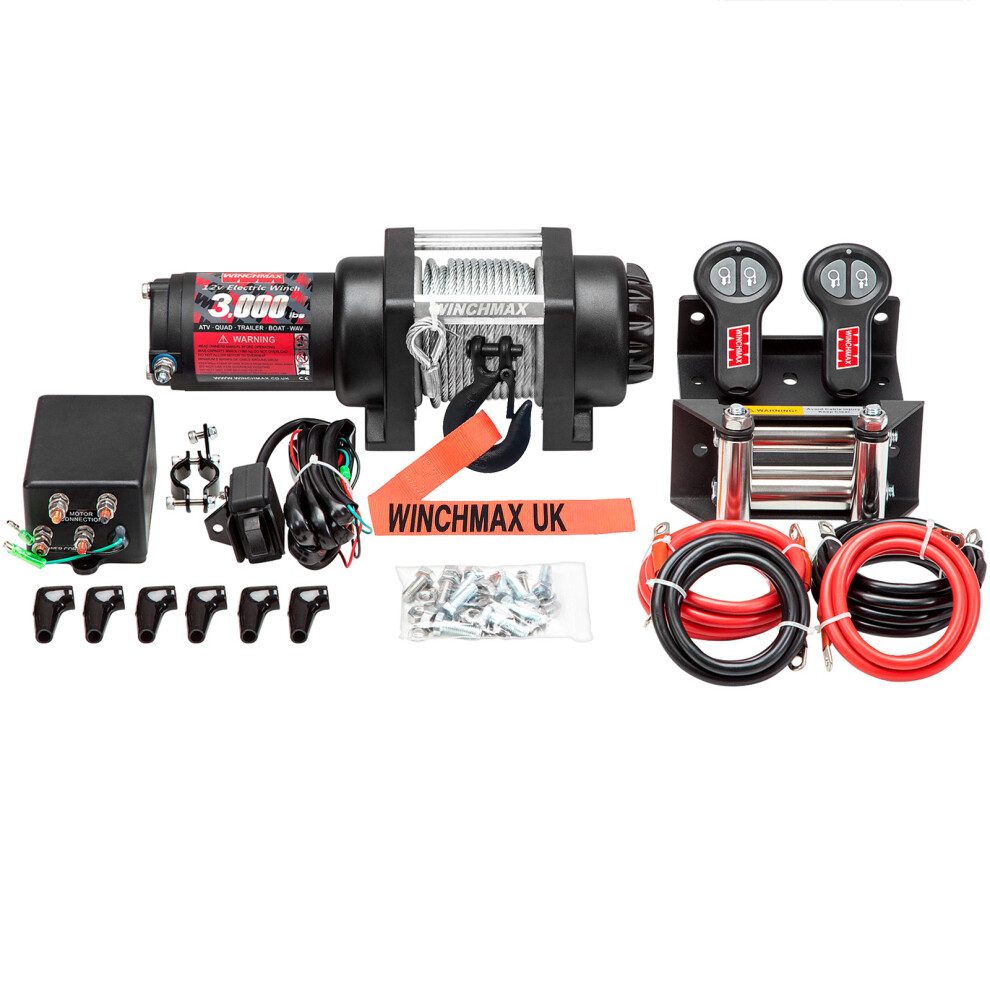Winchmax 3,000Lb Military Grade 24V Winch. 15.5M X 5Mm Steel Rope.
