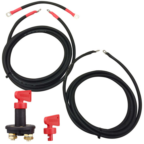 WINCHMAX WINCHMAX Defender Winch Battery Extension Cables - Heavy Duty - British Made+Isolator 4m