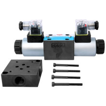 WINCHMAX CETOP3/NG6 12v Solenoid Valve and Manifold Subplate