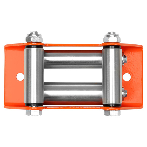 WINCHMAX WINCHMAX Roller Fairlead, Small, Orange. Zinc Plated Rollers. 2