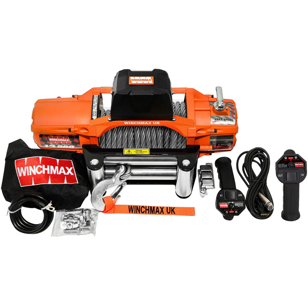 13,500lb 'SL'  12V Winch. 24m x 9.5mm Steel Rope.