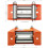 WINCHMAX WINCHMAX Roller Fairlead, Small, Orange. Zinc Plated Rollers. 7