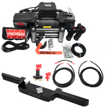 WINCHMAX 13,500lb (6,123kg) 'SL Series' Military Grade12v Winch, Defender Winch Bumper, Steel Rope, Wiring Kit  Isolator