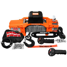 WINCHMAX 13,500lb (6,123kg) 'SL Series' Original Orange 12v Electric Winch. 28m x 11mm Dyneema Rope. Remotes.