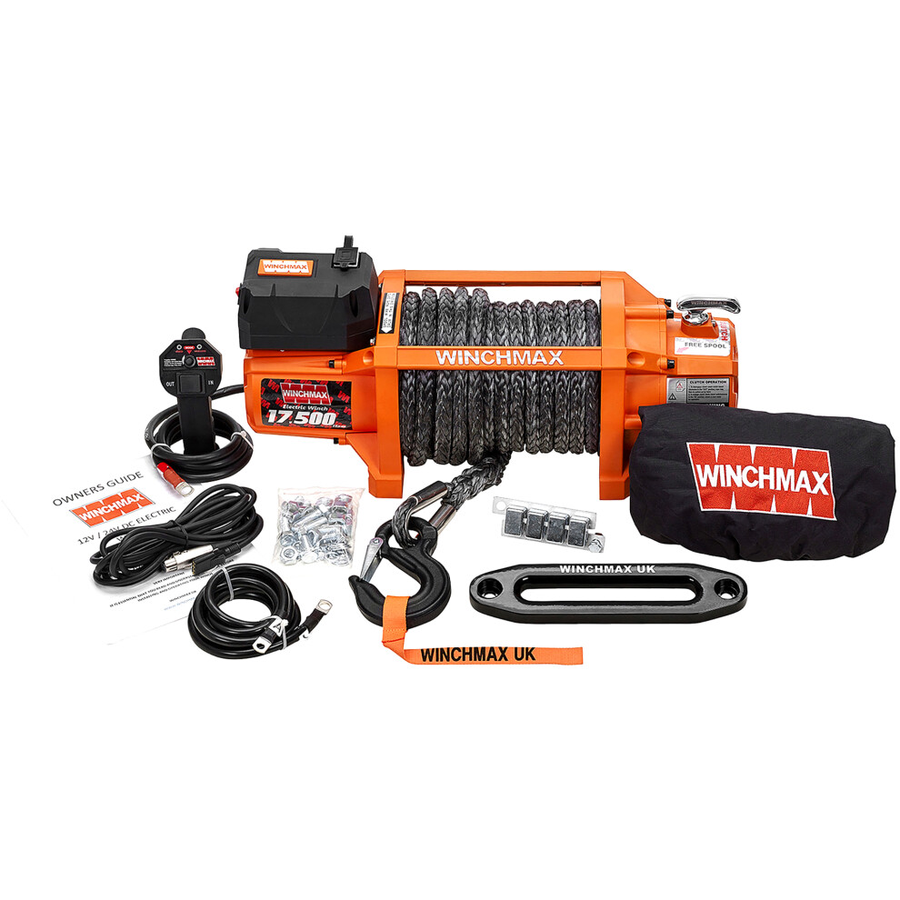 17,500lb 24V Electric Winch. 26m 13mm Dyneema Rope.
