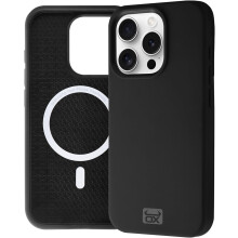 OX DuraTouch iPhone 15 Pro Max Case Shockproof Magnetic Magsafe Matte Cover - Bear Black