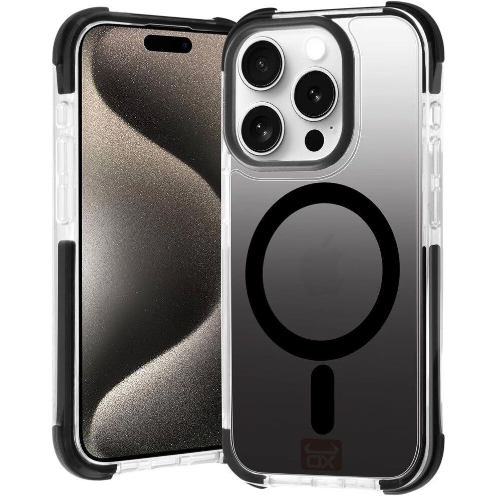 Ox Armour Iphone 15 Pro Case Magsafe Magnetic Shockproof Phone Cover - Eclipse Black