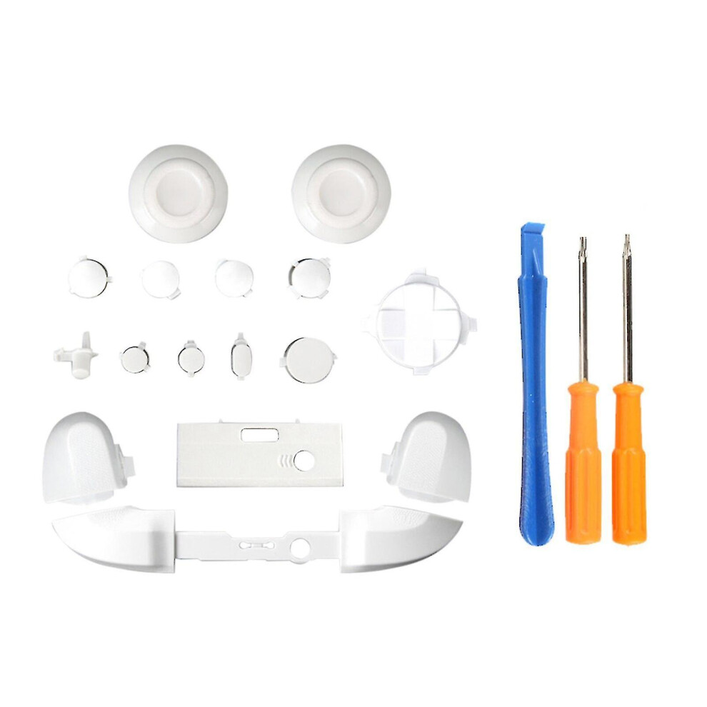 (White) Replacement Kit For Xbox Series X Controller Lb Rb Bumpers Trigger Buttons Guide Button With Screwdriver White 9372166481063
