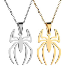 Spider Pendant Necklace Stainless Steel Lightweight Spiderman Charm Jewelry For Kids Women Boys Girls