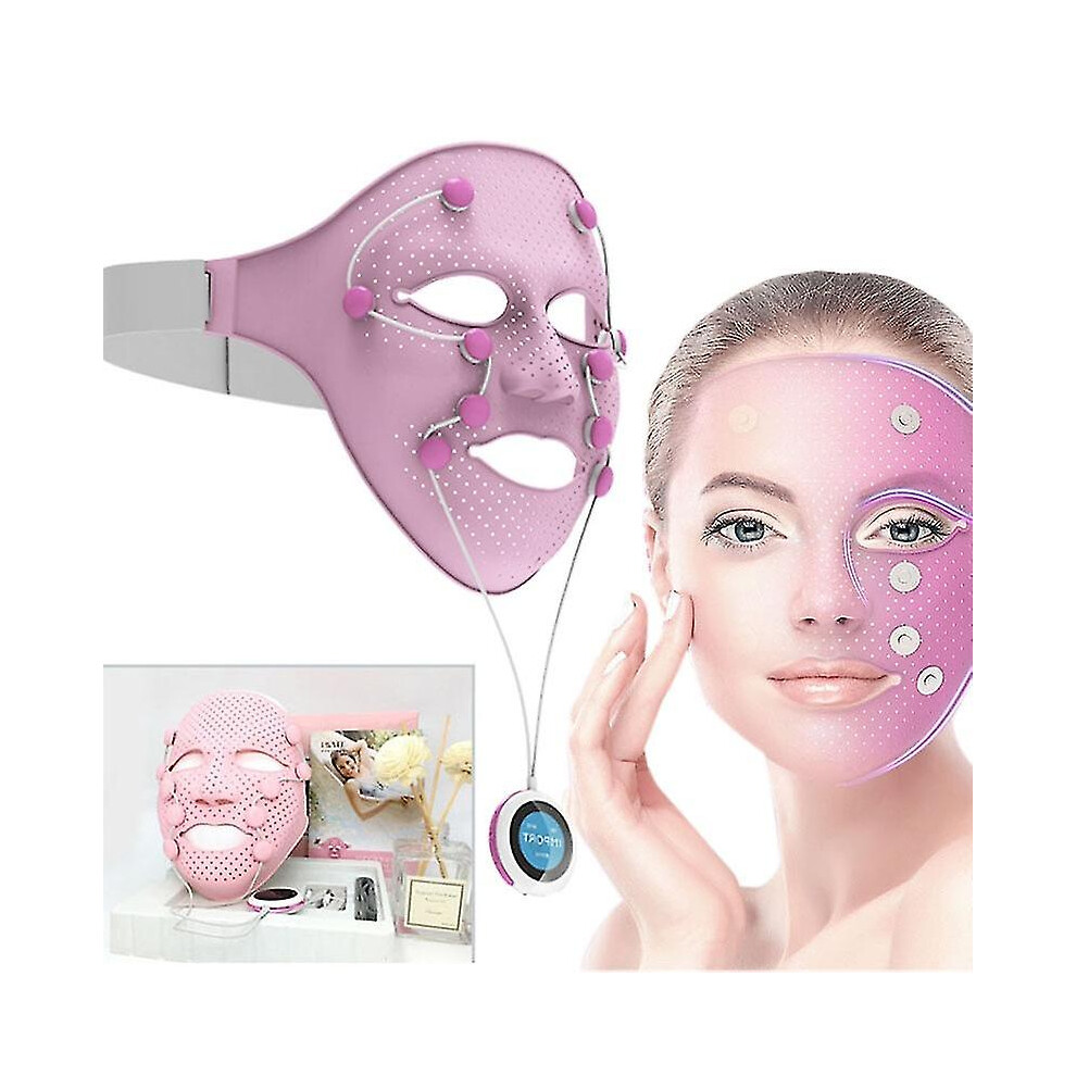 Electric Ems Vibration Beauty Massager Facial Spa Face Mask Chin Cheek Lift Up Slimming Machine Anti-wrinkle Magnet Massage