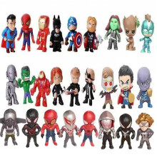 26pcs The Avengers Superheroes Action Figure Set Boys Birthday Party Favors Cake Cupcake Toppers Decor Supplies Mini Figurines Toys Ornament