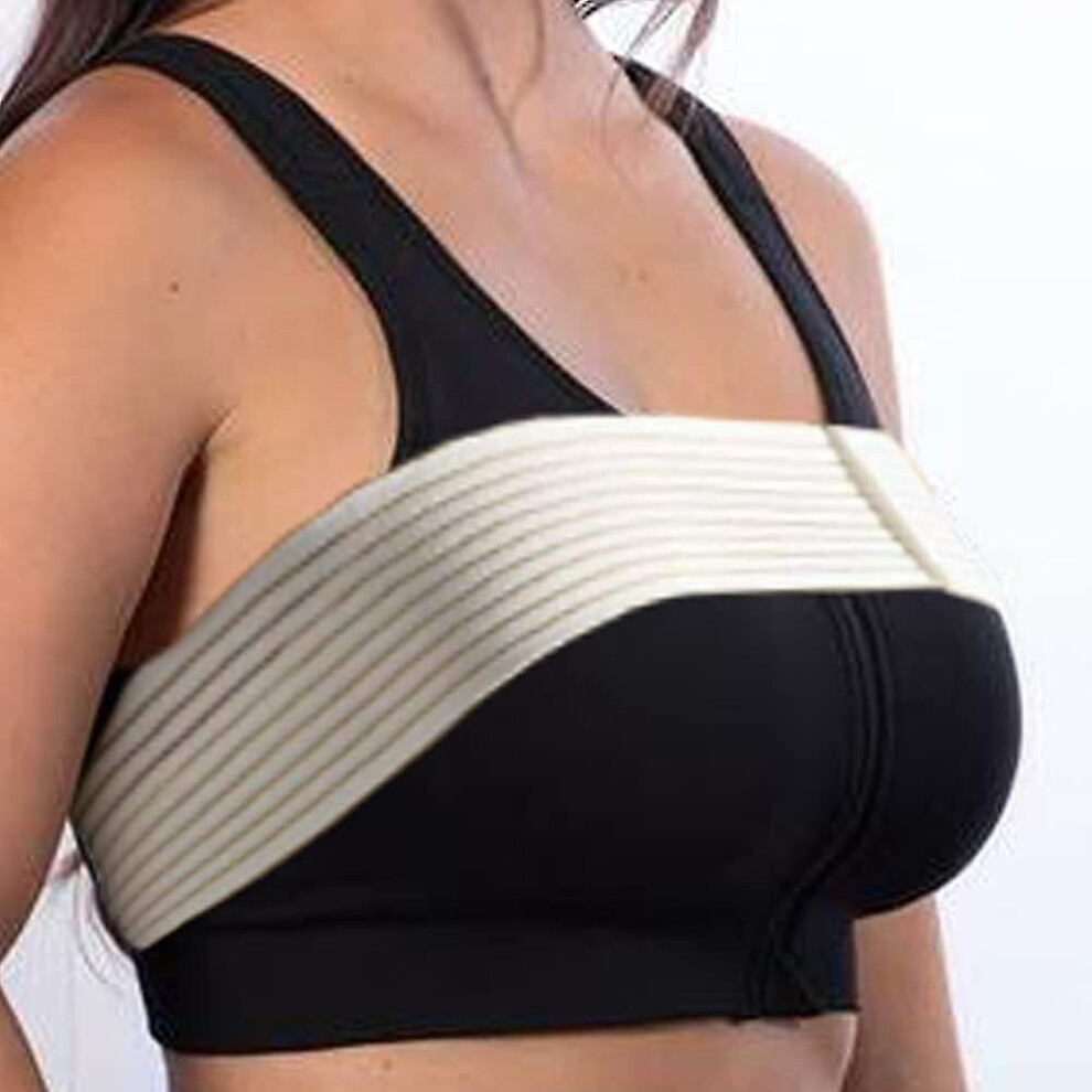 Post Surgery Breast Implant Stabilizer And Chest Compression Support Band, Breast Augmentation And Reduction Strap Bandage, One Size Fit Most, White