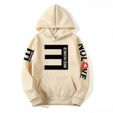 (apricot, S) Eminem Sweatshirt Eminem Anti-e Hip-hop Thickened Pullover Sweatshirt For Men And Women Hoodie