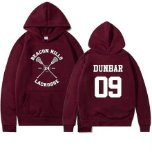 (3, XL(68-75)kg) Teen Wolf Hoodie Beacon Hills Stilinski 24 Lahey McCall Pullover Tv Show Hooded Sweatshirt Hooded Hip Hop Hoodies Streetwear Top