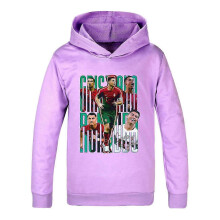 (Purple, 15-16years) Cristiano Ronaldo HoodieWorld Cup No.7 Christmas Gifts Football Star Hoodie Girls Boys Hooded Sweatshirt Pullover Tops Kids Teens
