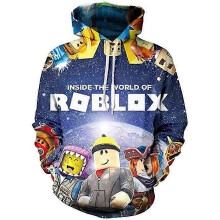 (E, 6-7 Years) Roblox Kids Boys Hoodie Sweater Hooded Sweatshirt Casual Long Sleeve Pullover Jumper Tops Coat