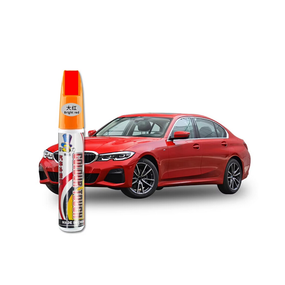 (Red) Car Stcratch Repair Waterproof Non-Toxic Permanent Clear Auto Scratch Remover Pen Touch Up Remover Tools Car Accessories Red 6901870643264