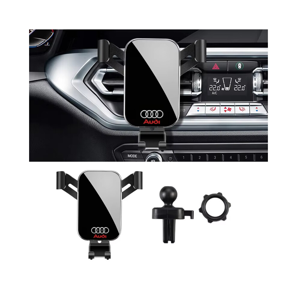 (A - ) Abs Car Phone Holder 360 Rotation Gravity Auto Grip Bracket For Audi Sline A3 A1 A4 B8 B7 A6 C7 A5 A7 A8 B9 B6 C6 Q2 Q3 Q5 Q7 Q8 Black 6921861024193