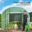 Outsunny Outsunny 3 x 3 x 2m Polytunnel Greenhouse with Doors and Mesh Windows 4
