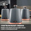 Tower Tower Cavaletto Grey Kettle, 2 Slice Toaster & Canisters Kitchen Set 7