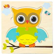 (Color: AV-10) Baby Wooden 3D Puzzles Tangram Shapes+ Free Gift