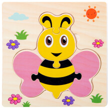 (Color: AV-18) Baby Wooden 3D Puzzles Tangram Shapes+ Free Gift