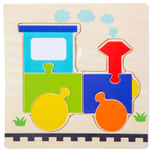 (Color: AV-7) Baby Wooden 3D Puzzles Tangram Shapes+ Free Gift