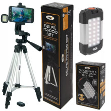 NGT FISHING SELFIE TRIPOD SYSTEM + NGT FLOODLIGHT POWER BANK CARP TACKLE