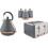 Tower Tower Cavaletto Grey Kettle, 4 Slice Toaster & Canisters Kitchen Set 1