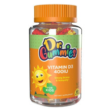 Dr. Gummies Kids Vitamin D3 Gummies 400IU 60's | For Strong Bones & Immune Support | Natural Fruit Flavors | Dietary Supplement