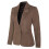 (UK10) Womens Tweed 1920s Harringbone Light Brown Blazer - Layton 3