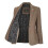 (UK10) Womens Tweed 1920s Harringbone Light Brown Blazer - Layton 4