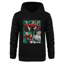 (Black, 5-6years) Cristiano Ronaldo HoodieWorld Cup No.7 Christmas Gifts Football Star Hoodie Girls Boys Hooded Sweatshirt Pullover Tops Kids Teens