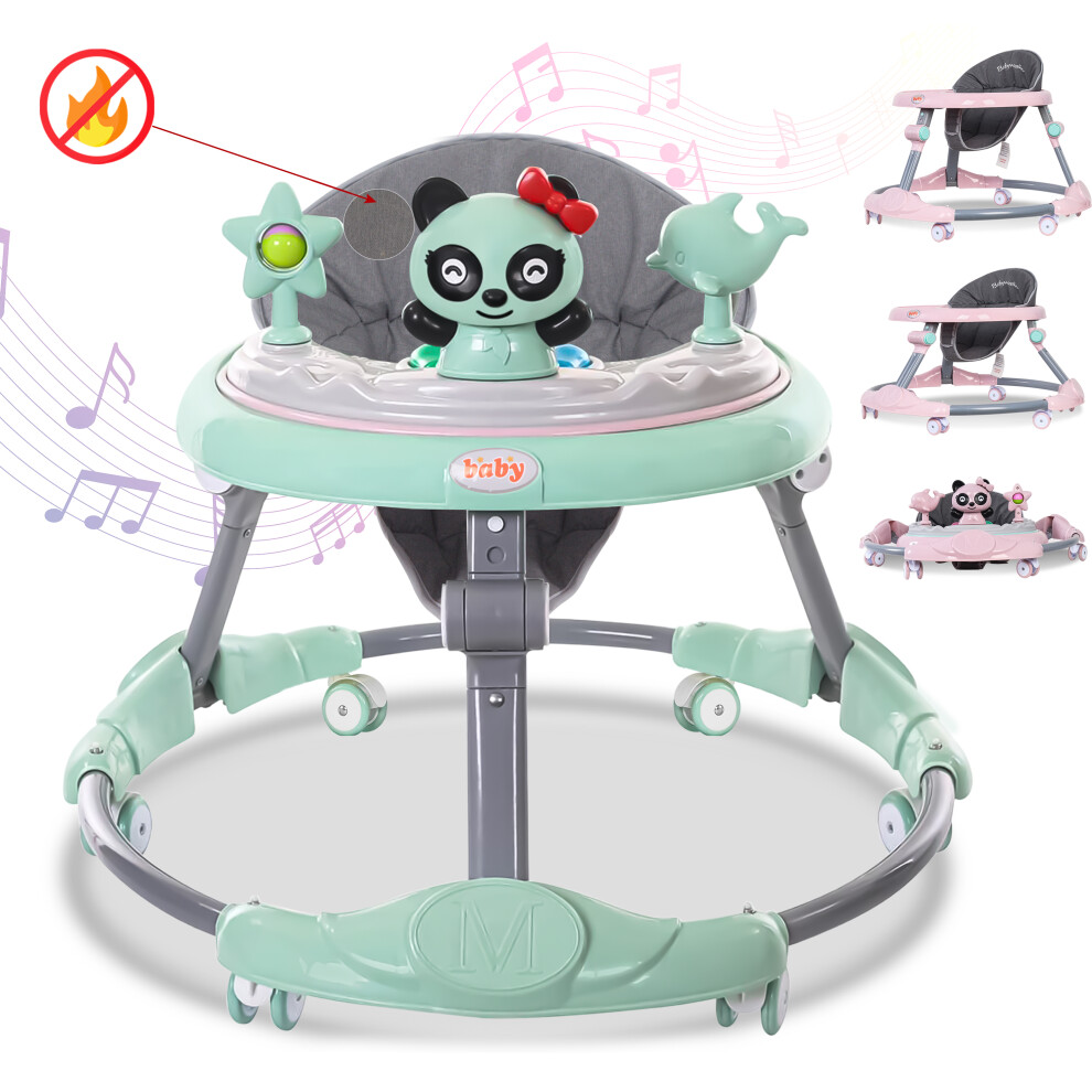 (Green) Foldable Baby Walker Boys & Girls 6-18 Months