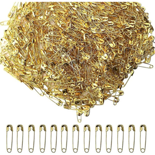 1000pcs Safety Pins - Small Fastening Pins For Crafting, Sewing, Jewelry Making (gold)