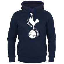 (Navy Blue, Small) Tottenham Hotspur Mens Hoody Fleece Graphic OFFICIAL Football Gift