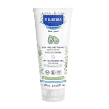 Mustela Baby 2-in-1 Cleansing Gel for Hair & Body 200ml | Gentle & Safe for Delicate Baby Skin