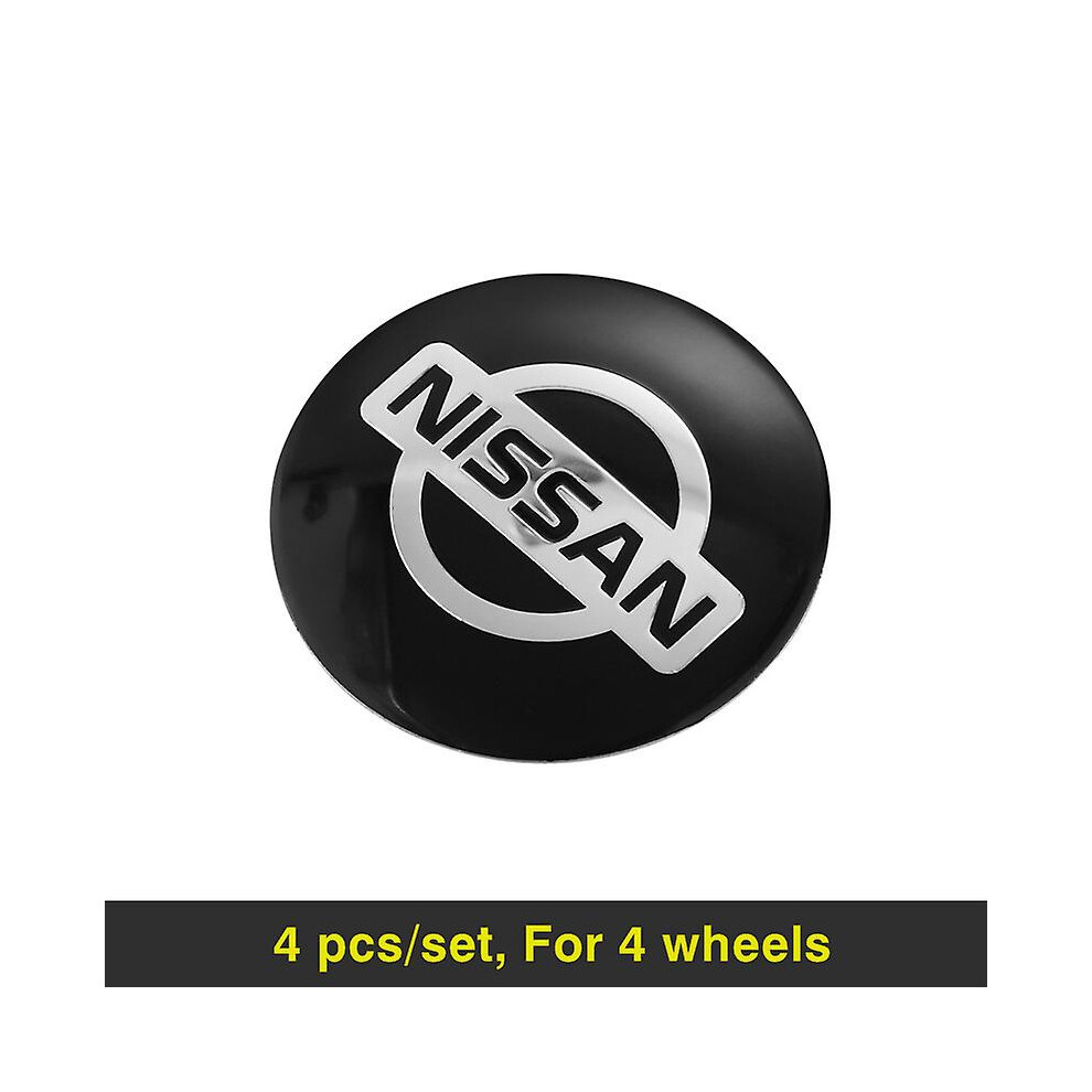 (B For Nissan) 4pcs Car Wheel Hub Center Cap Metal Emblem Stickers For Nissan Qashqai Juke Pulsar Sentra Altima Patrol Micra Rogue Almera Versa-image-OPC-PFX6HYD-NEW